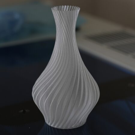 3D Printed Frosted Ripple Flute Vase