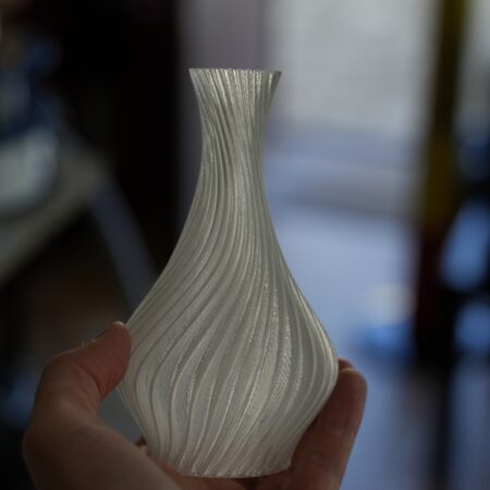 3D Printed Frosted Ripple Flute Vase