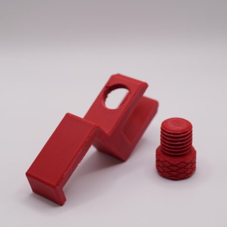 3D-Printed Red Clamp‑On Desk Headphone Hanger (2)