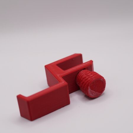 3D-Printed Red Clamp‑On Desk Headphone Hanger (3)