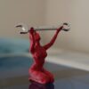 3D‑Printed Kneeling Red Arcane Sorceress (rf)