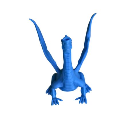 Blue 3D Printed Singing Serpent Adalinda (Front)