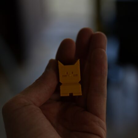 Small Yellow 3D Printed CaliCat