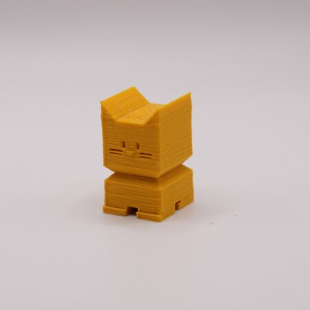 Small Yellow 3D Printed CaliCat (rf)