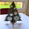 3d Printed Christmas Tree With Xmas Green Baubels
