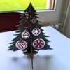 3d Printed Christmas Tree With xmas Red Baubels