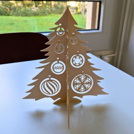 Gold Christmas Tree With Gold Baubels