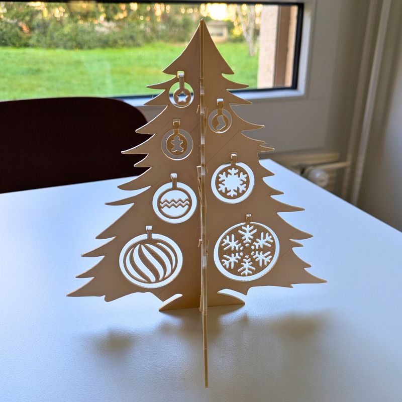 Gold Christmas Tree With Gold Baubels