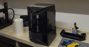 Close up of Resin Printer at 3d ETPLUS in Switzerland