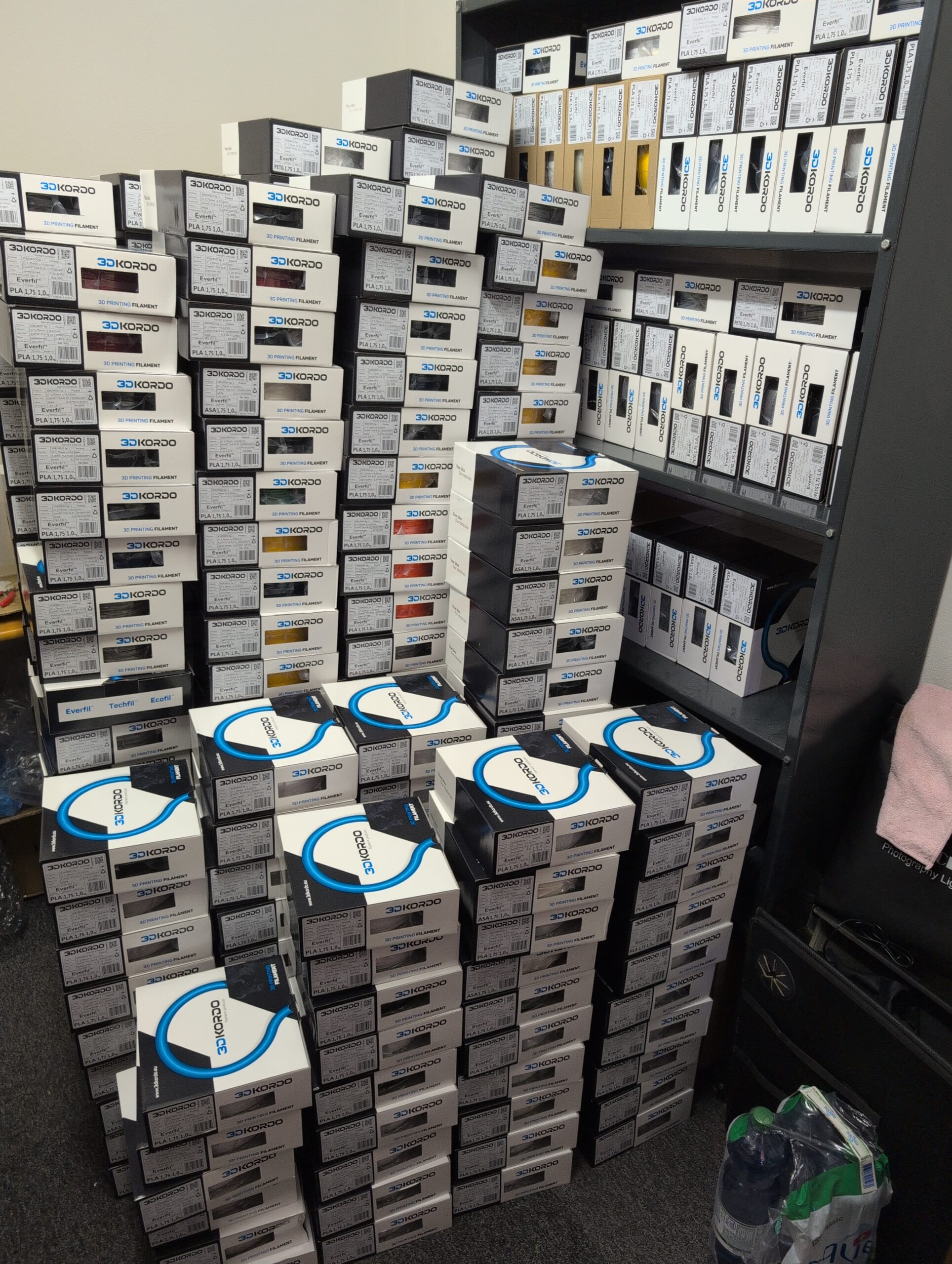 Fresh Everfil filament spools from 3D Kordo
